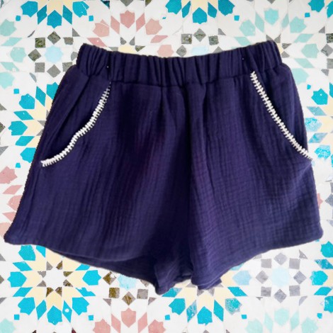 short bleu marine